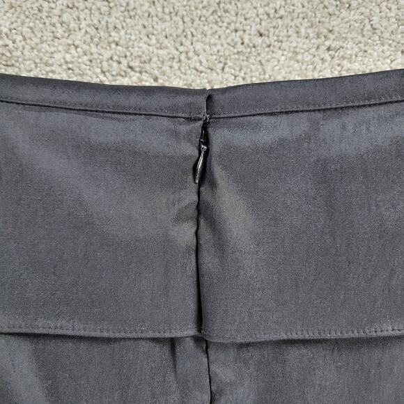 Cachet Womens Skirt Medium Black Ruffle Layered Pencil Straight Career Office - Picture 5 of 13